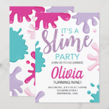 Festa de aniversário com purpurina de Slime Rosa