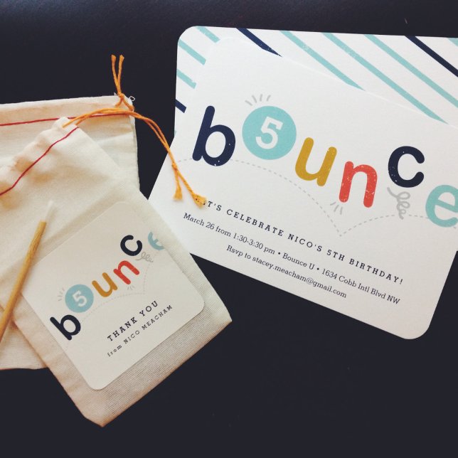 Convites Festa de aniversário com salto (Criador carregado)