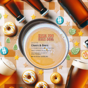 Convites Festa de aniversário com tema de cerveja retrorref