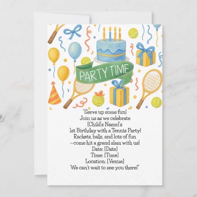 Convites Festa de aniversário com tema para os Tênis (Frente)
