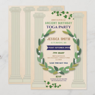 Convites Festa de Aniversário com Toga Rolo de Hércules Rom