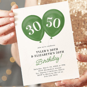 Convites Festa de aniversário comum de dupla celebração ver