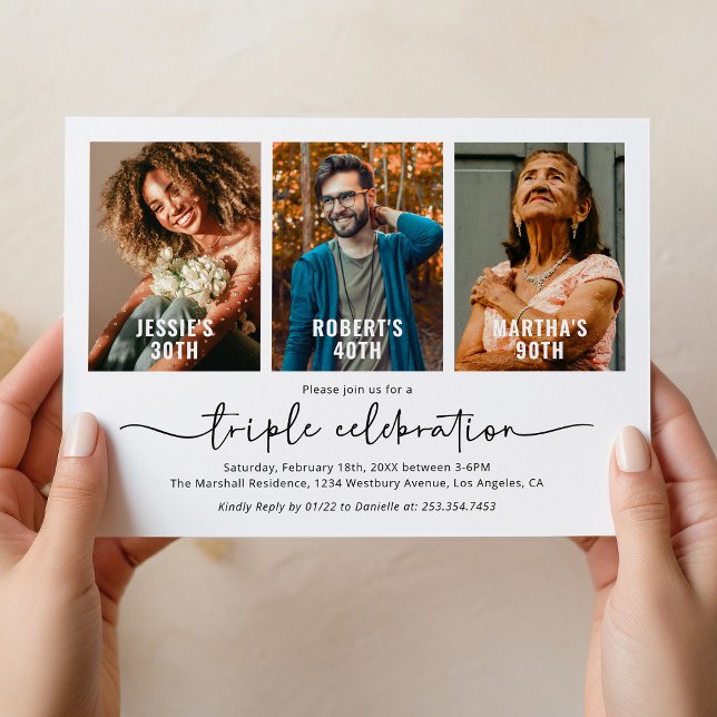 Convites Festa de Aniversário Conjunta 3 Foto (Criador carregado)