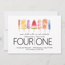 Convites Festa de aniversário Conjunta - Tema do Partido Po