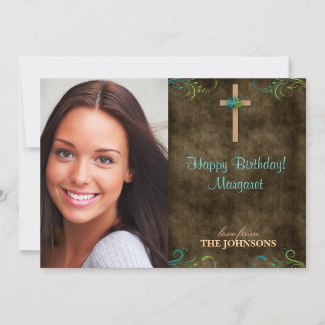 Convites Festa de Aniversário Cristã Foto Eu posso fazer to (Frente)