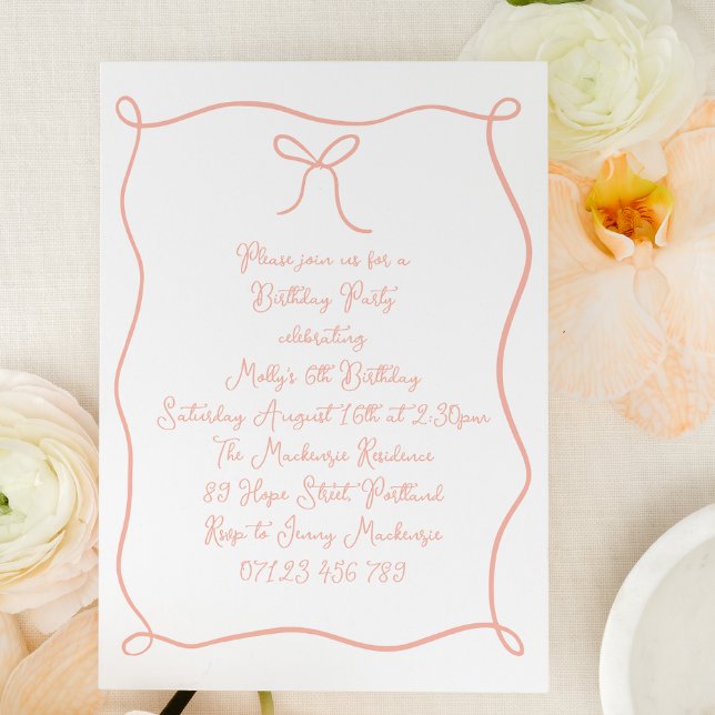 Convites Festa de aniversário da Arco Desenhada da Mão (Criador carregado)