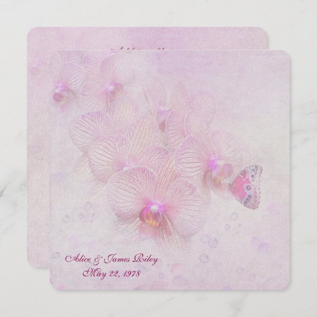 Convites Festa de Aniversário da Borboleta (Frente/Verso)