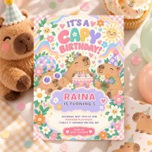 Festa de Aniversário da Capivara Groovy com Floral