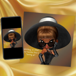 Convites Festa de Aniversário da Diva Favorita Divertida