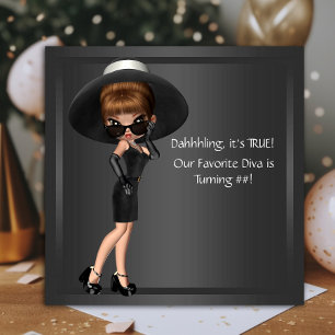 Convites Festa de Aniversário da Divã Feminina Fofa