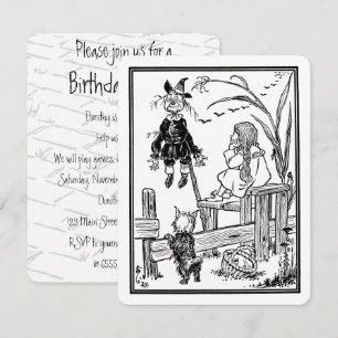 Convites Festa de Aniversário da Dorothy de O Mágico de Oz 