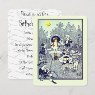 Convites Festa de Aniversário da Dorothy de O Mágico de Oz 