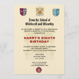 Convites Festa de aniversário da Escola de Bruxas e Assiste