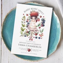 Festa de aniversário da garota branca Berry Sweet