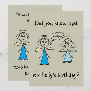 Convites Festa de aniversário da garota com ângulo de inc