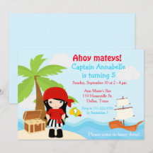 Festa de Aniversário da Garota Pirata de Cabelo Pr