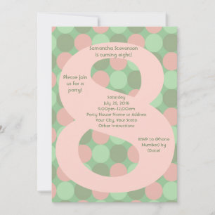 Convites Festa de aniversário da menina grande do número 