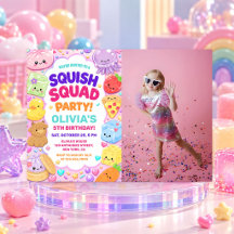 Festa de Aniversário da Menina Squishy Arco-Íris F