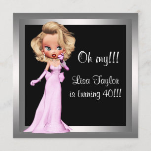 Convites Festa de Aniversário da Mulher Divertida