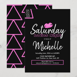 Convites Festa de Aniversário da Noite das Senhoras Lábios 