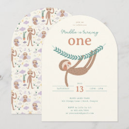 Convites Festa de Aniversário da Preguiça Slumberkins