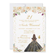 Festa de Aniversário da Princesa de Cabelo Castanh