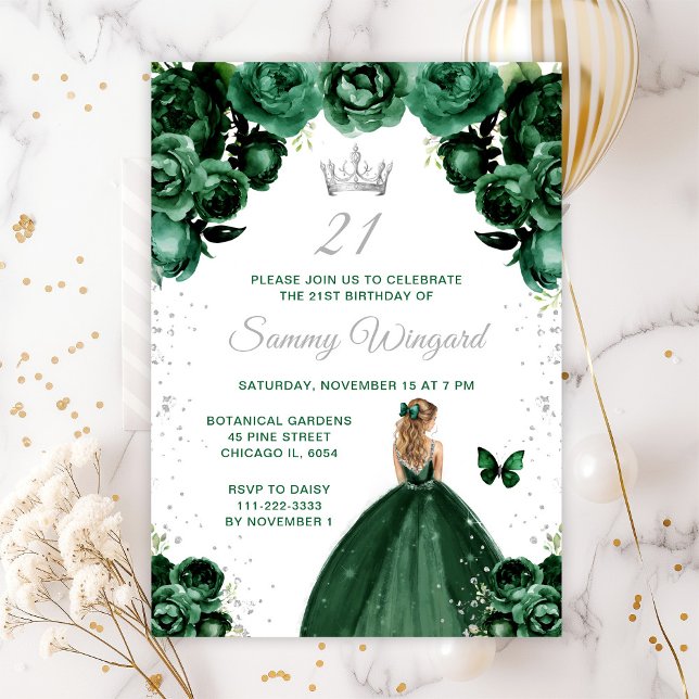 Convites Festa de Aniversário da Princesa de Cabelo Loiro V (Criador carregado)