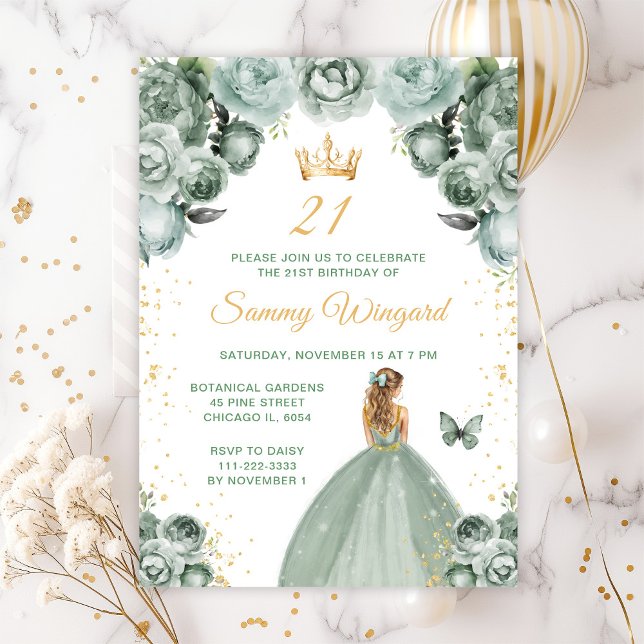 Convites Festa de Aniversário da Princesa de Cabelo Loiro V (Criador carregado)