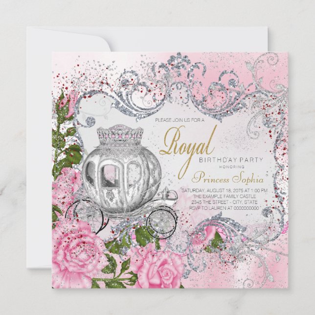 Convites Festa de aniversário da Princesa Real (Frente)