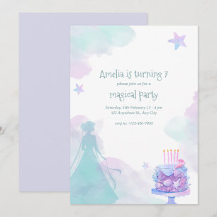 Convites Festa de aniversário da Princesa Roxa