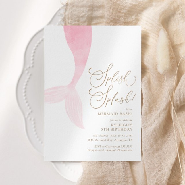 Convites Festa de aniversário da Sereia (Criador carregado)