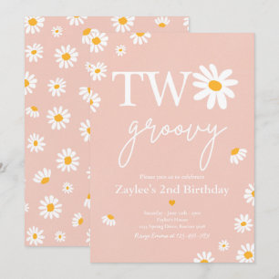 Convites Festa de aniversário Daisy Boho Dois segundo aniv
