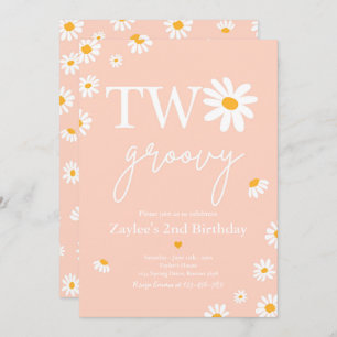 Convites Festa de aniversário Daisy Boho Dois segundo anive