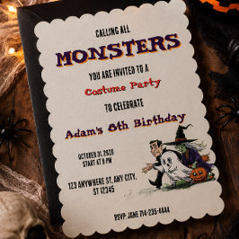 Convites Festa de Aniversário das Crianças de Halloween