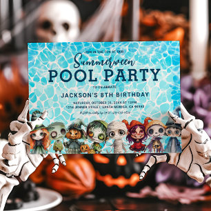 Convites Festa de Aniversário das Crianças no Halloween na 