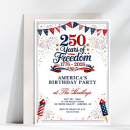 Convites Festa de Aniversário das Liberdades América 250