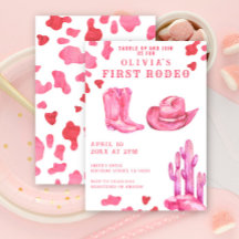 Festa de Aniversário de 1º Rodeio da Cowgirl Rosa