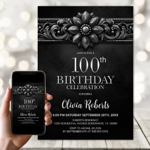 Convites Festa de Aniversário de 100 anos da Flor de Prata
