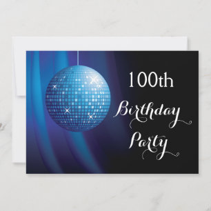Convites Festa de Aniversário de 100 anos Glamourosa Bola d