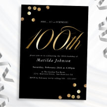 Festa de Aniversário de 100 anos Surpresa Minimal