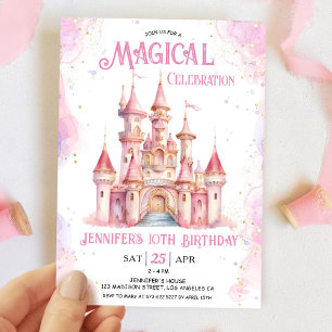 Convites Festa de Aniversário de 10 anos da Menina Princesa