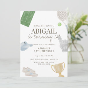 Convites Festa de Aniversário de 12 anos da Blue Tennis par