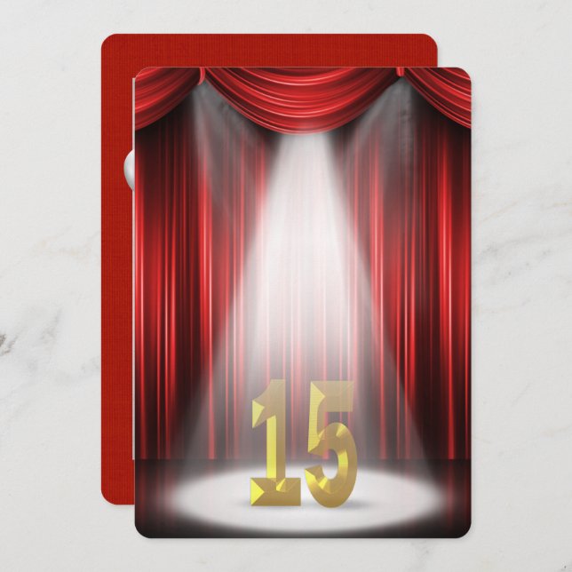 Convites Festa de Aniversário de 15 Anos de Casamento (Frente/Verso)