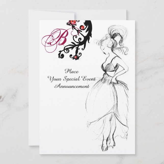 Convites FESTA DE ANIVERSÁRIO DE 16 ANOS MONOGRAMA Redemoin (Frente)