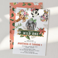 Festa de Aniversário de 1 Ano Menina Selvagem Fofa