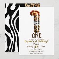 Festa de Aniversário de 1 Ano Safari Selva Zebra L
