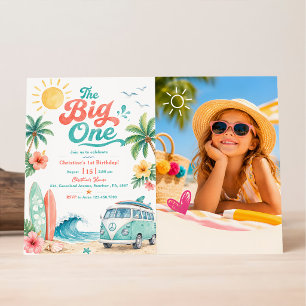 Convites Festa de Aniversário de 1 Ano The Big One Surf Bea