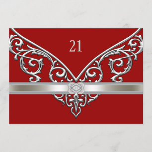 Convites Festa de Aniversário de 21 anos com Redemoinhos de