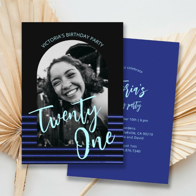 Convites Festa de aniversário de 21 anos de Fotografia em A (Criador carregado)