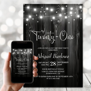 Convites Festa de aniversário de 21 anos de Madeira Negra